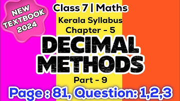 class 7 maths chapter 5 decimal methods page 81 question 1 2 3 kerala syllabus scert part 9