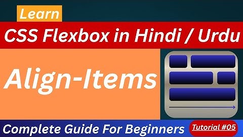 CSS Flexbox Align-Items Tutorial in Hindi / Urdu 