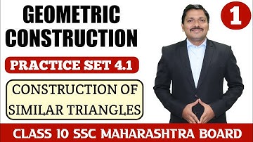 Ch.4 Geometric Constructions P.S.4.1 Part 1 Q.1&2 | 10th Geometry Maharashtra SSC Board | Dinesh Sir
