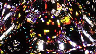 Vj Loop Disco Ball Neon Kaleidoscope. Seamless animation.