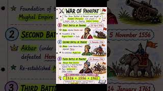 ⚔️ WAR OF PANIPAT | Most Important History Topic for Competitive Exams #gk #shorts #shortsfeed