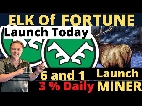 Elk Of Fortune Mining paying 3 % a day!  Launching Today Crypto Passive Income! Daily Lottery GO GO
