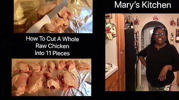 How to Cut a Whole Raw Chicken into 11 pieces | Mary’s Kitchen