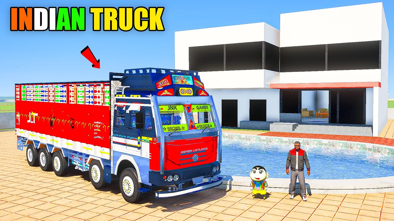 Franklin & Shinchan Buy INDIAN Ashok Leyland Truck in Indian Bike Driving 3D