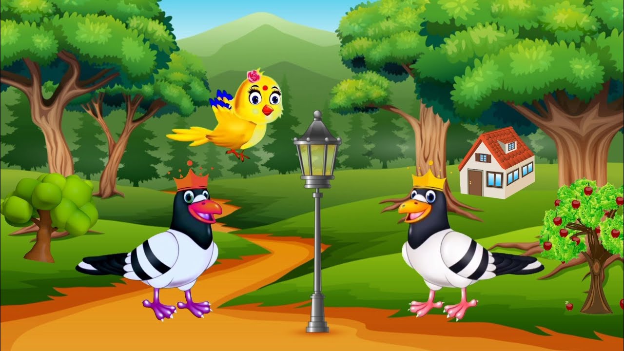 kabootar Rani chidiya best animation 🐥 tuni chidiya 😆 cartoon video