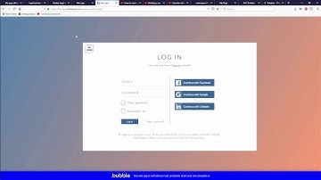 Build a web app 2019 - Bubble.is 6/x Login Screen pt 1