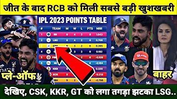 RCB कि जीत के बाद आया IPL 2023 कि Points Table में भुचाल, LSG,CSK,KKR को झटका GT हैरान