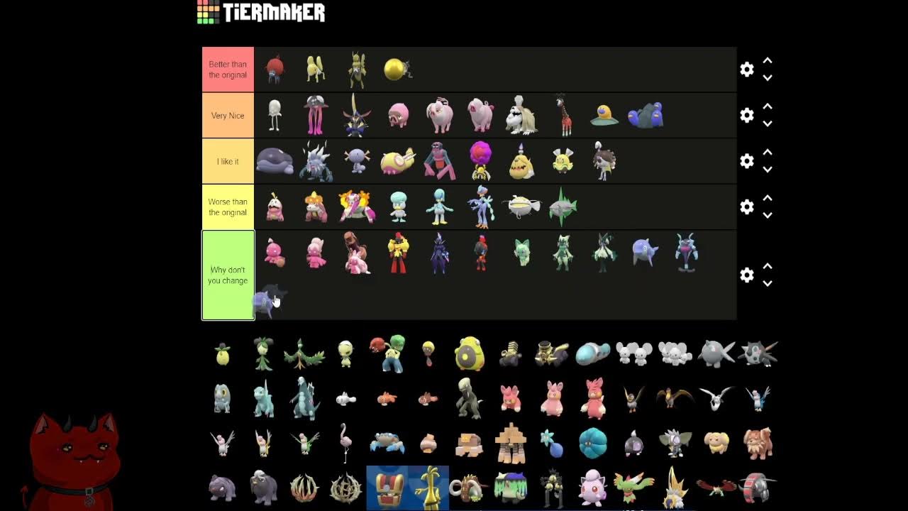 Create a All Shiny pokémon 1-9 gen Tier List - TierMaker