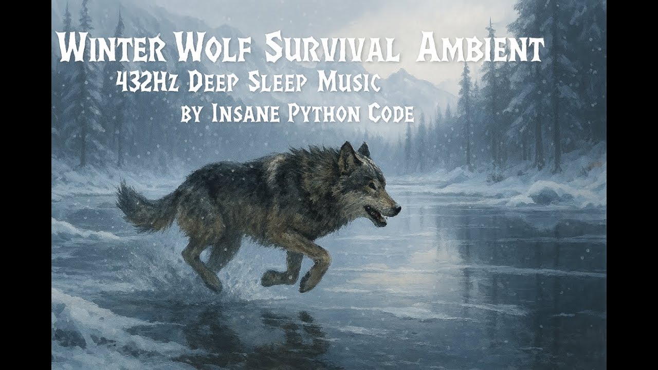 Winter Wolf Survival Ambient | 432Hz Deep Sleep Music with Ocean, Rain & Forest Sounds | Delta Waves