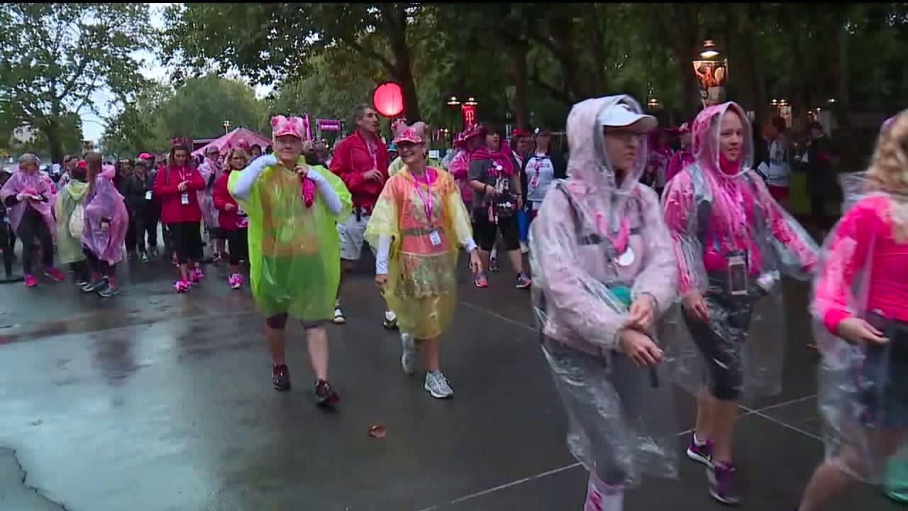Susan G. Komen 3-Day Walk kicks off under Seattle's Space Needle - YouTube