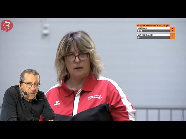 Miniature : Championnats du Monde 2022 : SUISSE vs NORVÉGE Finale tête-à-tête à pétanque féminin