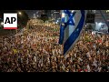 Thousands of Israelis in Tel Aviv demand cease-fire and Netanyahu