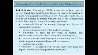 Ontological Approach in the Smart Data Paradigm as a Basis forOpen Data Semantic Markup