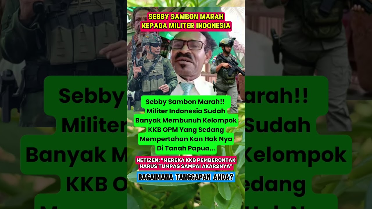 SEBBY SAMBOM MARAH KEPADA MILITER INDONESIA ‼️😖