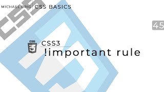 CSS Basics - Important Rule Wealth