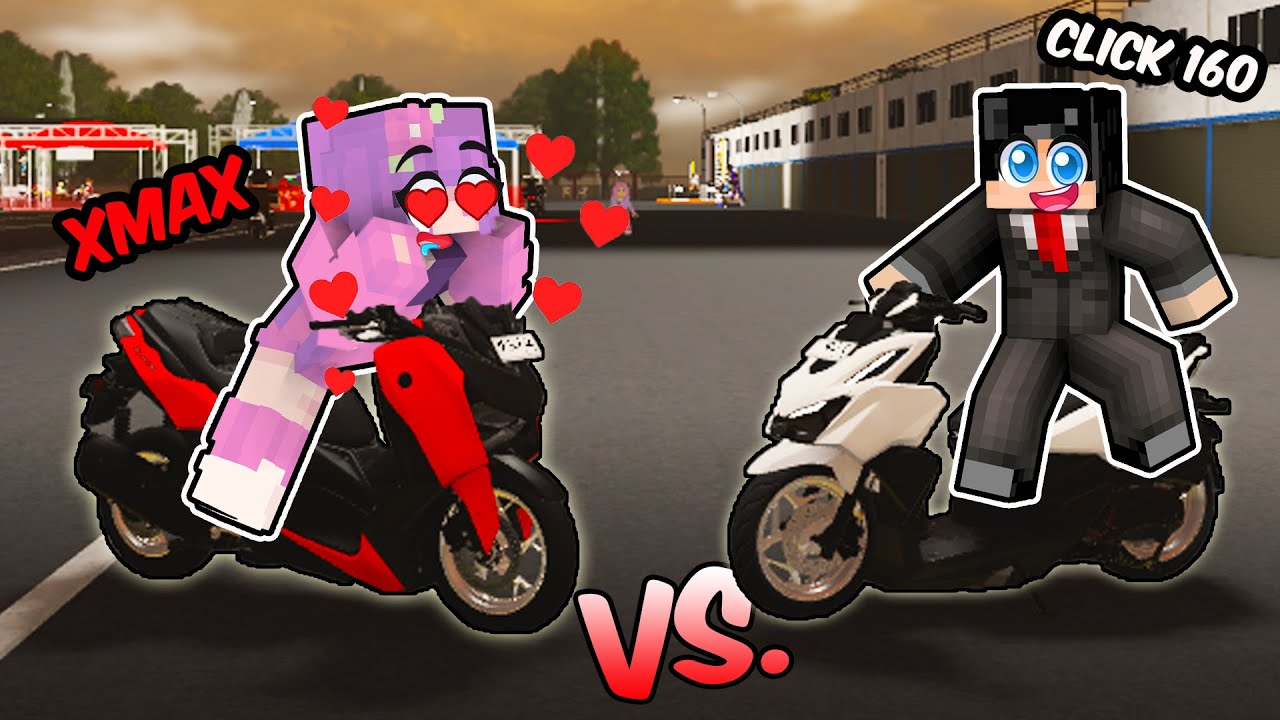 Yamaha XMAX 300 ni CRUSH vs Honda CLICK 160 sa ROBLOX