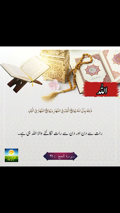 Surah Al-Hajj Ayat About ALLAH, 61  (22:62) #quran #quotes #islam