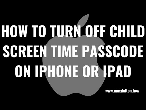 ஐபோன் அல்லது ஐபாடில் சைல்ட் ஸ்கிரீன் டைம் பாஸ்கோடை எப்படி முடக்குவது