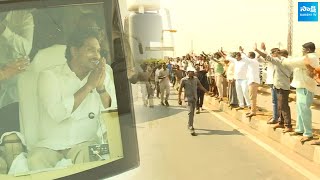 CM YS Jagan Convoy Visuals At Allagadda | CM Jagan Bus Yatra |@SakshiTVLIVE