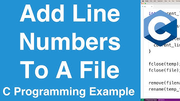 Add Line Numbers To A File | C Programming Example