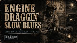 Engine Draggin’ Slow Blues | Raw Delta Blues Highway Song | BlueFrame STUDIO