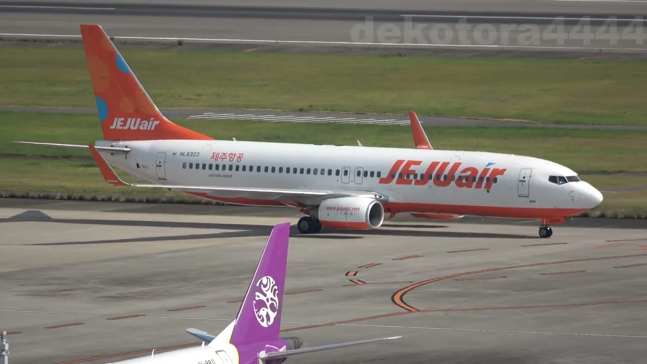 ボーイング737-800 チェジュ航空 JEJU AIR HL8020 チェジュ航空 Boeing 737-800(HL8303)広島空港 Jeju Air - YouTube
