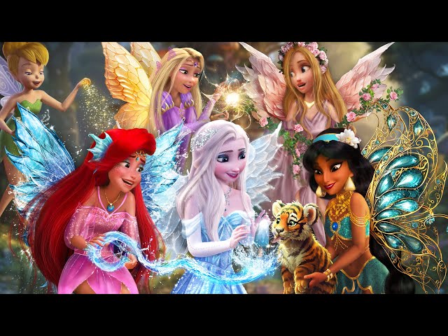 Disney princesses as Fairies with Magic Superpowers ✨❤️ A visit to Neverland | Alice Edit! class=