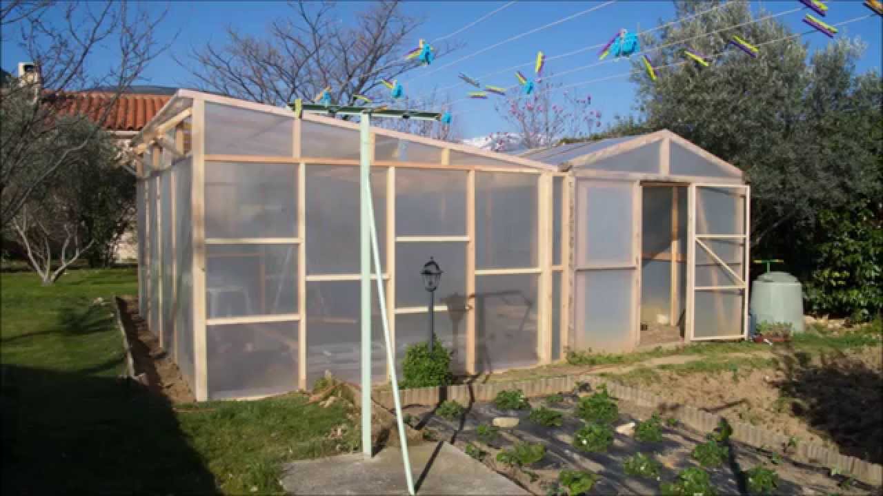 Construire une serre en bois de 24m² youtube
