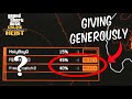 Being Generous and Giving the Full Percentage Cut to Randoms in GTA 5.