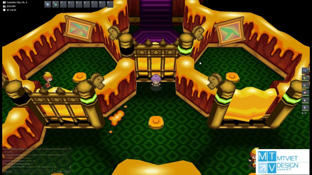 PokeMMO 11 Unova Castelia City Gym Sân thi đấu sâu bọ ngay trong