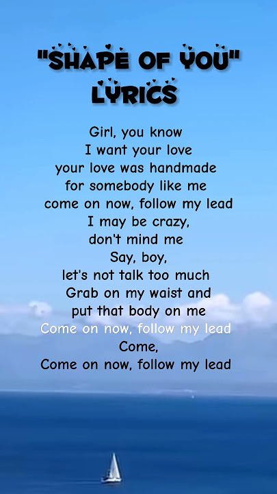 Ed Sheeran - Shape Of You💙 (Lyrics)#song#edsheeran#shapeofyou#lyrics#like