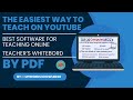Free Software for 📚✨ Teaching Online | How to Teach Online by PDF, JPG etc. | Teacher&#39;s Software |🎓💻
