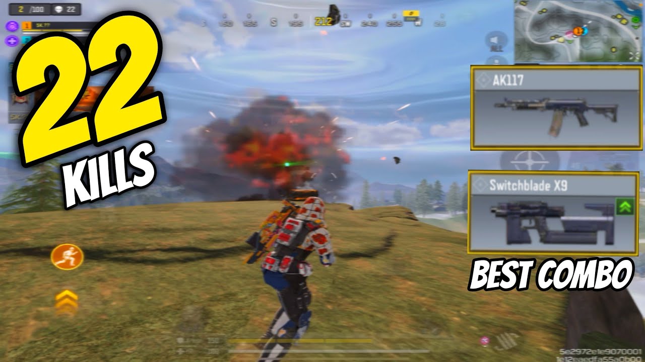 The ultimate Short-Mid RANGE gun combo ( Ak117 + switchbladex9 ) in cod mobile 🔥! 22 kills