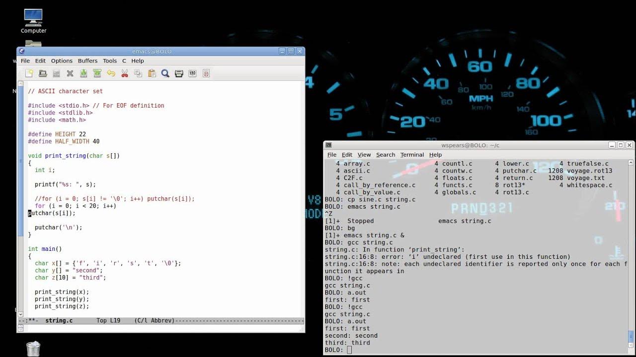 Programming in C: Lesson 23 - Strings are character arrays and \0 - YouTube