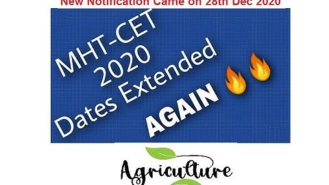 Breaking news: MHT CET 2020 Dates Revised again: Notification came at 28th Dec 2020