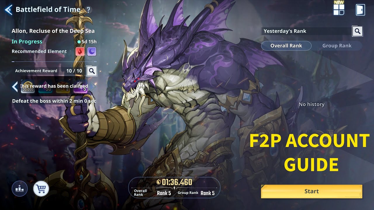 [F2P] BOT !! DPS TEAM !! Battlefield of time Allon Recluse of The Deep Sea !! Solo Leveling Arise