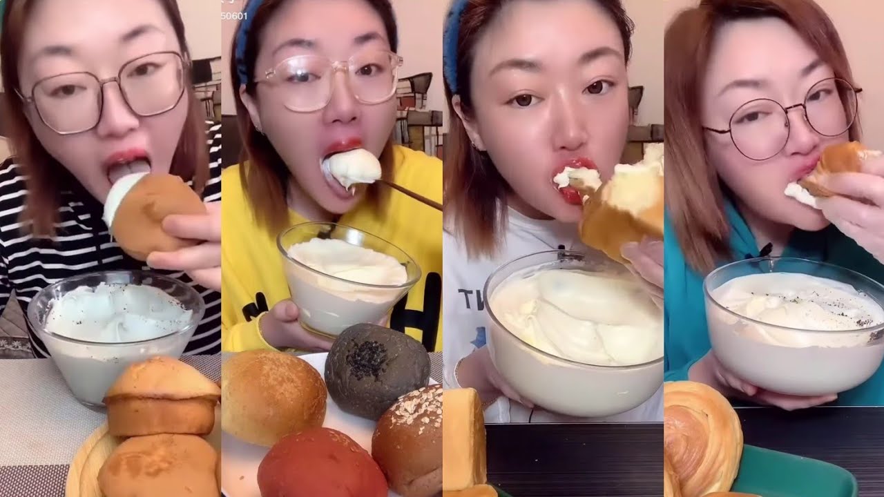 孙秀秀- WHIPPED CREAM compilation #1 || *Subtitled* ASMR Chinese Dessert Mukbang 디저트 먹방 吃播
