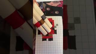 How to draw  pixel Deadpool #deadpool #art #pixelart
