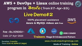 Live Demo #2 | AWS DevOps 27-Apr-2023 batch | CCIT  | AWS in telugu | 9381136450