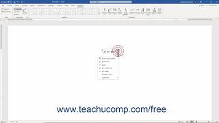 Word 2019 and 365 Tutorial Inserting Equations Microsoft Training