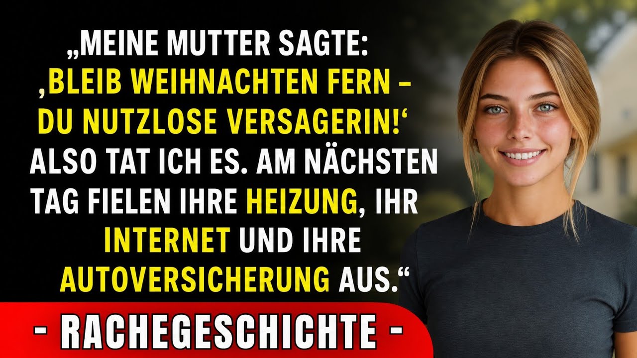 Weihnachten sollte die Zeit der Familie sein, aber meine Mutter schickte mir eine Nachricht, die alles veränderte: „Bleib weg von Weihnachten, du nutzloser Versager.“ Zwanzig Jahre lang hatte ich...