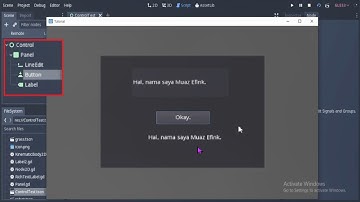 Godot v3.1.1 [11/30](2D GAMES) How to play with PANEL (Button, LineEdit, Label)