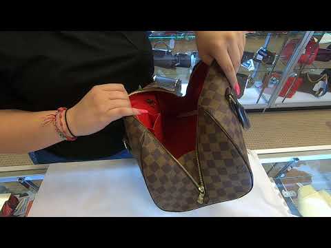 Brown Louis Vuitton Damier Ebene Ribera MM Handbag