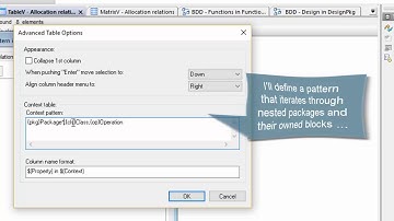 Rational Rhapsody Tip #57 - Allocation tables and matrices, incl a context pattern