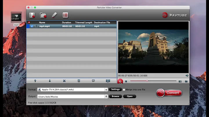 Transcode MP4 for Apple TV via Plex.