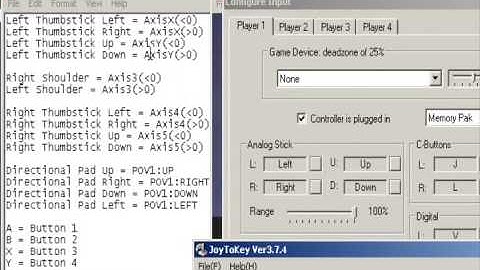 Using an Xbox360 controller to do more than Project64 allows you to do.