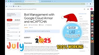 [2025] Bot Management with Google Cloud Armor and reCAPTCHA| #qwiklabs | #GSP877 @quick_lab