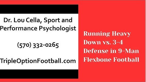 Running Heavy Down vs. 3-4 Defense in 9-Man Flexbone Football (Day 29)