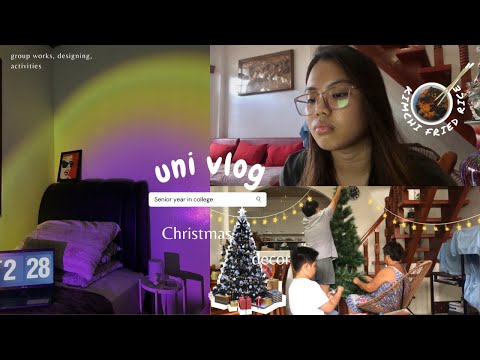 Tired of School but still Studying 📚🎄☕️ (Uni Vlog) | Shane Astudillo