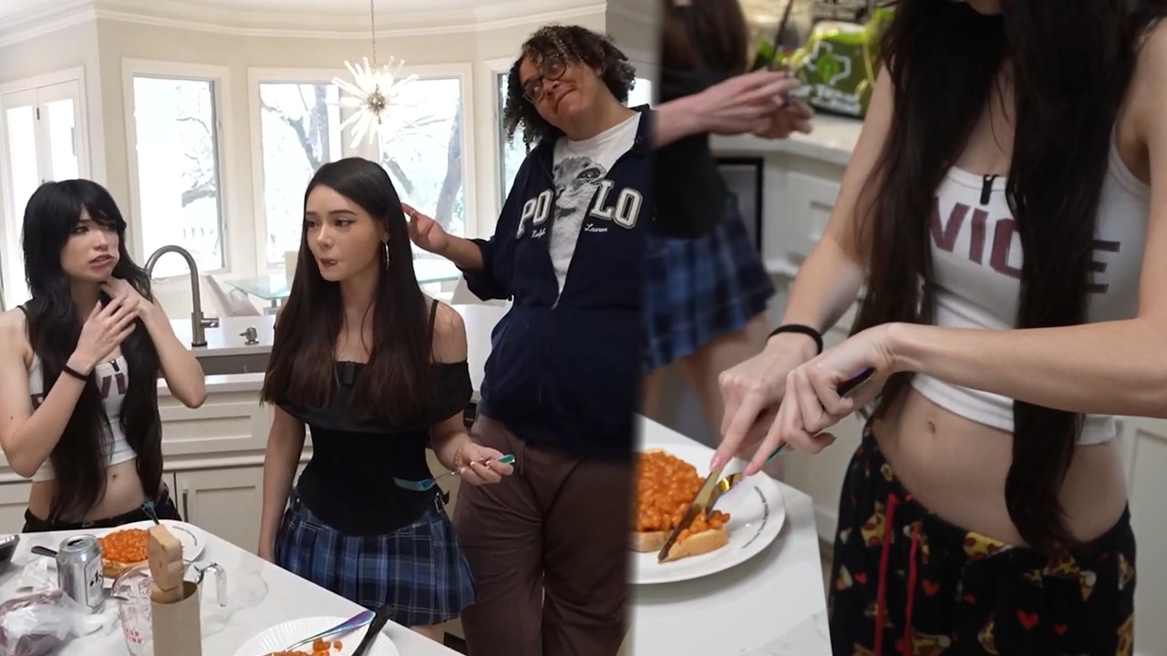 Emiru tries beans on toast FT. Zoil, Nmplol & Itskatchii